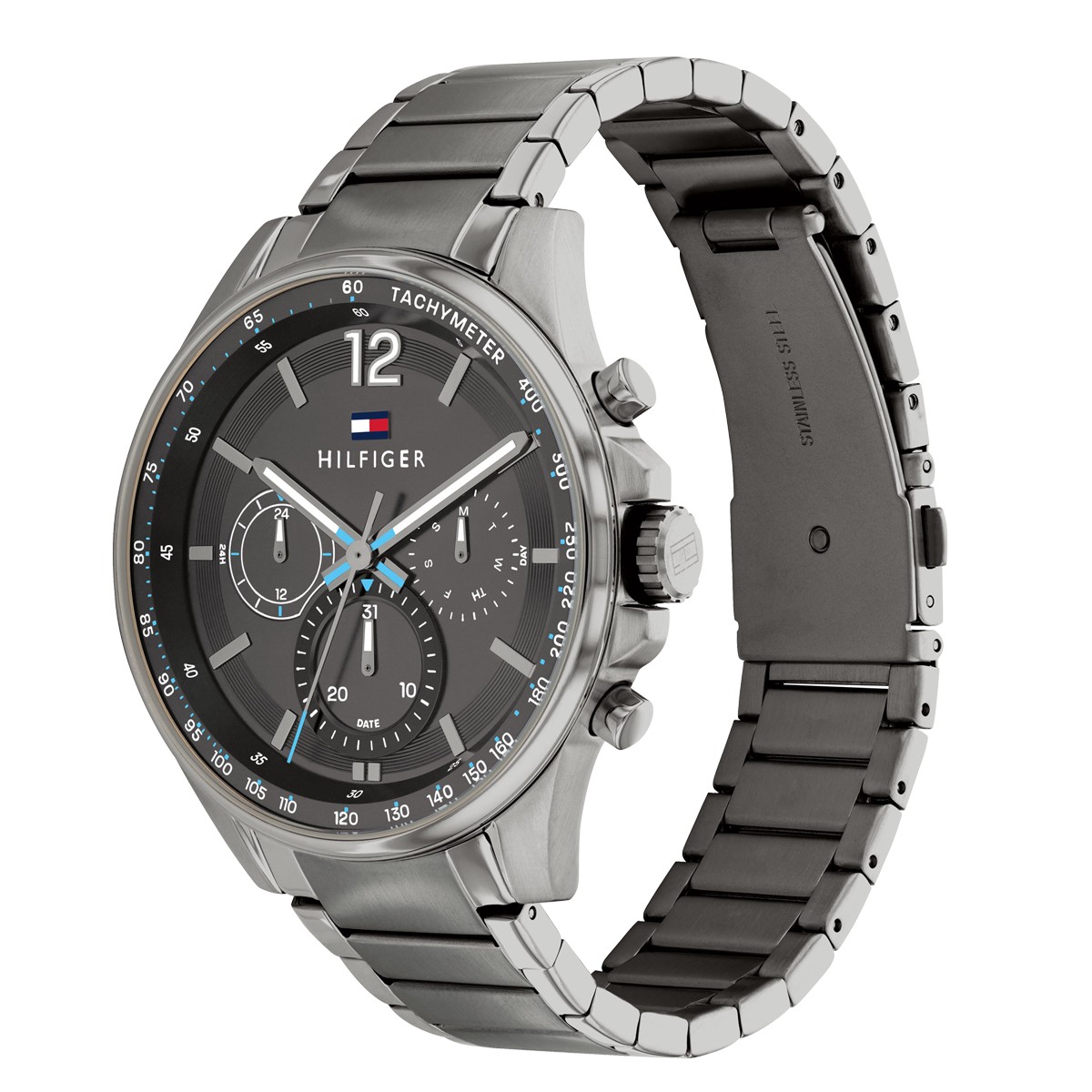 Relógio Tommy Hilfiger Max Cinzento Aço Ip Cinzento