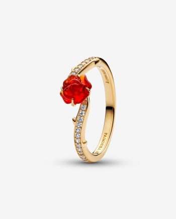 Anel Rosa Encantada Bela e o Monstro Disney