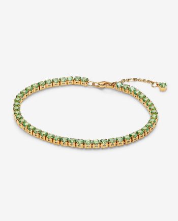 Pulseira de Ténis Verde Brilhante