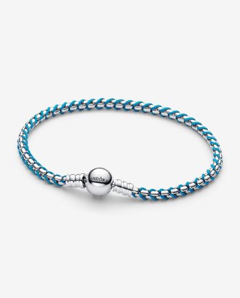 Pulseira Malha Snake Cordão Azul