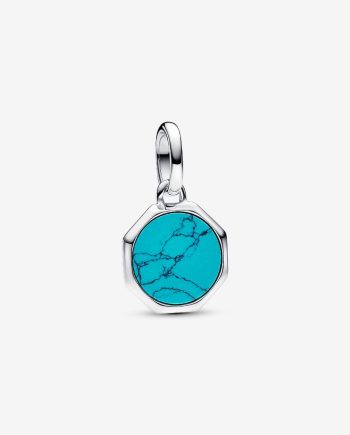 Mini Medalhão Turquesa Gravável