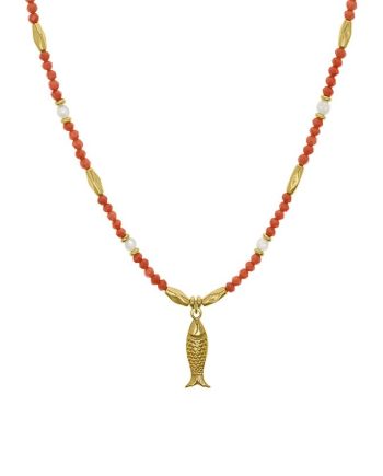 Colar Karp em Prata Dourada com Cristais