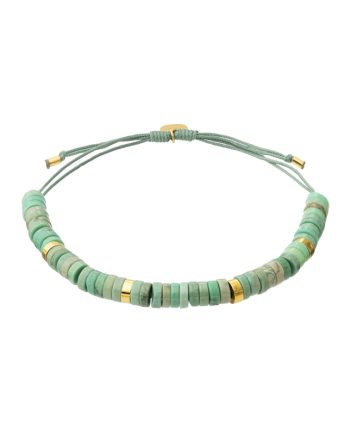 Pulseira de missangas heishi