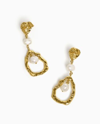 Brincos Lunar Pearl Longo