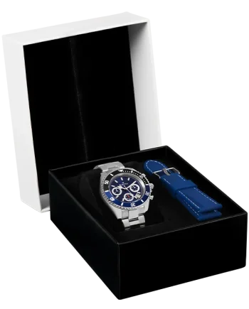 Box Relógio Homem Ocean Rider Chrono Azul