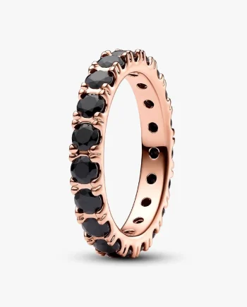 Anel Black Sparkling Row Eternity