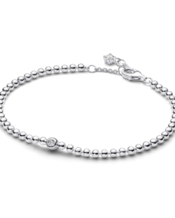 Pulseira de Contas e Pedras Brilhantes